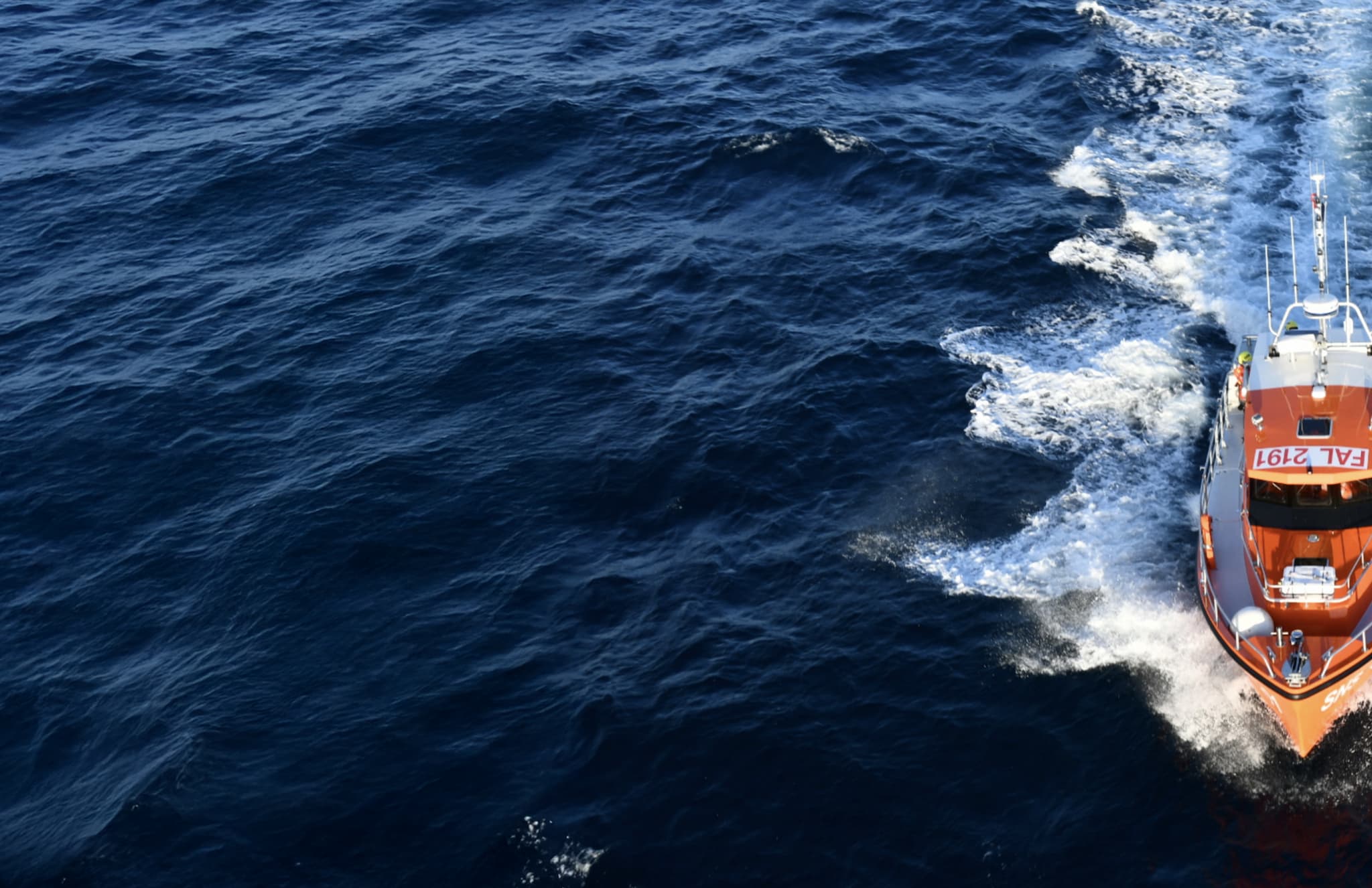 Bateau de la SNSM en mer